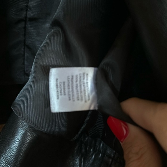 EUC Halogen black Moto leather coat. - Picture 4 of 10